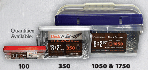deckwise 3 sizes of deck screw boxes